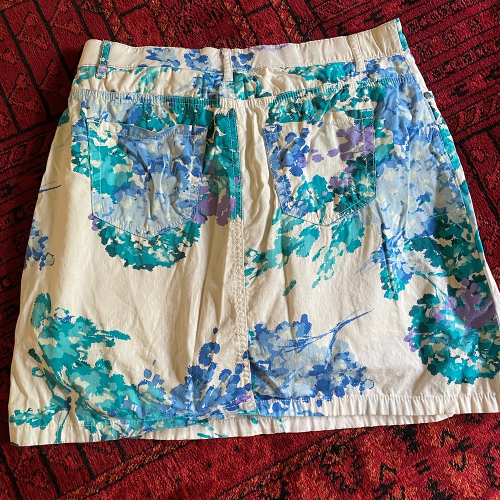 Croft & Barrow Skort Skirt Short Garden Floral Casual Classic Knit Size 6 Cotton - Picture 3 of 7